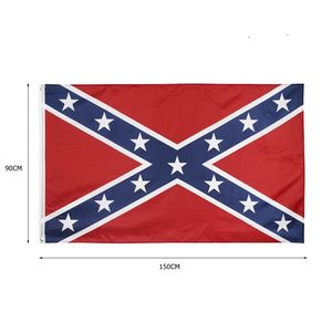 Confederate Rebel Civil War National Polyester Bedruckte Flagge 5X3FT 75D