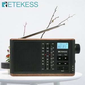 RETEKESS TR613 Portable Retro Radio FM AM SW 3 bands Elderly Support TF Card USB Charging Stereo Audio Input 3.5mm Earphone Jack 210625