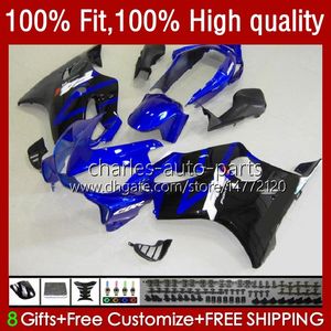 OEM Fairings för Honda CBR600F4I Blue Black CBR 600F4I 600 F4I FS CC F4 I 2004-2007 55NO.129 CBR600FS CBR600 F4I 04 05 06 07 600CC 2004 2005 2006 2007 Injektionsformkit