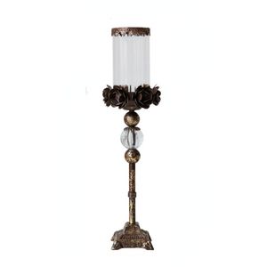 Candle Holders Luxury European Table Holder Romantic Iron Modern Design Stands Unique Glass Decorazioni Casa House Decor OB50ZT