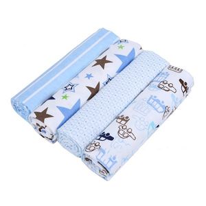 4 Pcs lot Soft Blankets Muslin Diapers 100% Cotton Flannel Receiving Baby Blanket Newborn Swaddle Wrap Manta Bebe 201211 2011 Y2