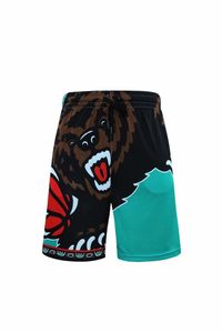 Män memphis shorts ny sommar mode trend basket basket sweatpants casual fitness 3d tryck björn djur hög kvalitet