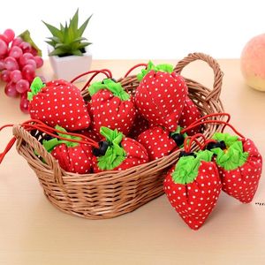 Reusable Shopping Bag Creative Strawberry Foldable Eco Friendly Shopping Bags Portable Home Grocery Supermarket Shopping Tote RRB12642