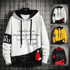 Brevtryck harajuku hoodie män nya lapptäcken hoodies mens hög steet hooded tröja streetwear mode hip hop tops 2010202020
