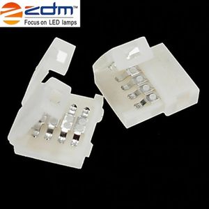 ZDM 5PCS Lタイプストリップコネクタ5050 LEDコネクタ10mm LED RGBコネクタL字LEDストリップライトコネクタ