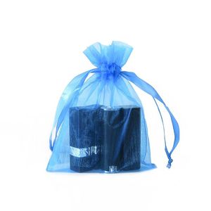 Drawstring Blue Mesh Bags Small Cosmetic Bag Packaging Jewelry Wigs Makeup Gift Custom Cm