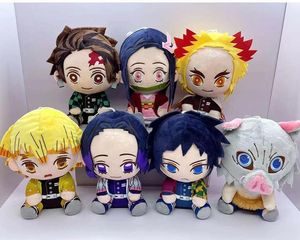 20 cm Cartoon Anime Demon Slayer Toys Kazuma Tanjiro Nidouzi Hand Donew Plush Toy Kids Favoritgåva Bästa kvalitet