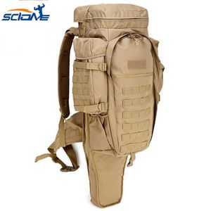 Scione Ao ar livre impermeável mochila militar pack rucksack camping montanhismo ao ar livre esporte lona balde saco ombro q0721