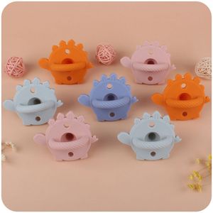 Dinossauro dos desenhos animados Dinossauro Dentes de Silicone Chupeta Recolhimento Bebê Molar Toy M3849