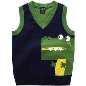 Boys' Sweater Vests V-Neck Boys Baby Boys Vest Thermal Warm Cotton Breathable Knit Sleeveless Sweater Y1024