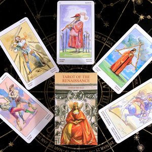 Tarot des Renaissance-Decks mit fünf Sprachen für Anfänger, Wahrsagerei, 78 farbiges Kartenspiel, Brettspielzeug, beliebt