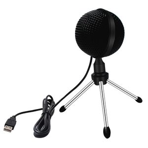 Microfono USB a condensatore con supporto per treppiede Microfono Karaoke a 360 gradi per laptop Mikrofon Set Registrazione di trasmissioni