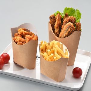 Freshary Fres Box Fast Упаковка на вынос Kraft Paper Bowl Bowl Snuck Anti-Масляные чашки Убедитесь, что убирающиеся держатели одноразовые инструменты