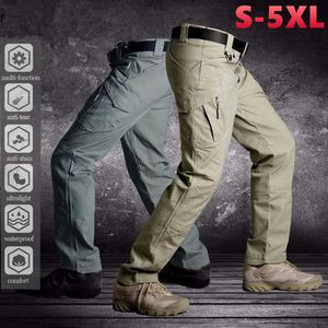 Miasto Wojskowe spodnie taktyczne Mężczyźni Swat Combat Army Spodnie Mężczyzna Szczupła Wiele Kieszenie Wodoodporna Zużycie Odporne na Casual Cargo Spodnie 210616
