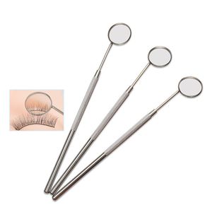 Magnifying Checking Eyelash Extension Mirror Detachable Stainless Steel Handle Lashes Grafting Makeup Tool Oral Teeth Care