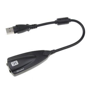 5HV2 External USB Sound Card 7.1 Channel USB To 3D CH Virtual Channel Sound Track Audio Adapter for Computer Desktop Laptop