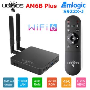 UGOOS AM6B Plus Android 9.0 TV Box, Amlogic S922X-J, 4GB DDR4 RAM, 32GB Storage, WiFi 6, Bluetooth 5.0, 4K Streaming Media Player