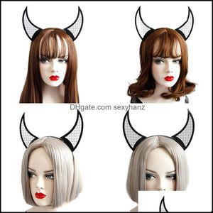 Bandas da cabeça Jóias de cabelo Devil Horn Halloween Bar dança da cabeça da dança Bandas pretas Bandas de personalidade Chapéus fascinadores fornecidos C3 Drop Deliver