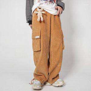 Męskie spodnie Mężczyźni Hip Hop Corduroy Baggy Jogger Słonecznik Niedźwiedź Dolls Harajuku Streetwear Spodnie dresowe Dorywcze Jesień Harem Track Spodnie1
