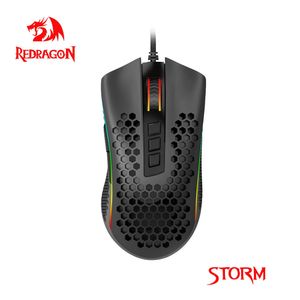 Redragon Storm M808 USB有線RGBゲームマウス12400 DPIプログラマブルゲームマウスバックライト人間工学のラップトップPCコンピューター