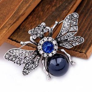 Pins, Brooches Fashion Jewelry Resin Rhinestone Bee Brooch Alloy Vintage Insect For Women