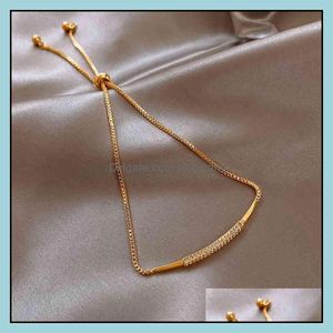 Charm Bracelets Jewelry Bracelet Gold Real Electroplating East Gate Bamboo Fashion Wrist Friend Simple Drop Delivery 2021 5Xf7H
