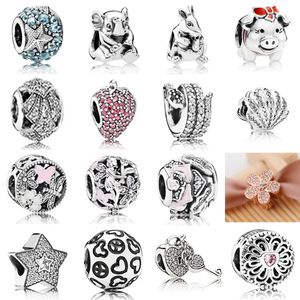 Novo 2021 100% 925 Sterling Silver 791905CZF Oceanic Starfish Charme com Hot DIY Mulheres Pulseira Original Moda Jóias