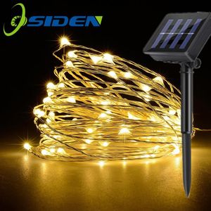 Струны светодиодные Holiy Light Solar Outdoor 7m12m22m светодиодные светодиоды Стоя светильники сказочный праздничный рождественский рождественский сад Гарленда Гард водонепроницаемый