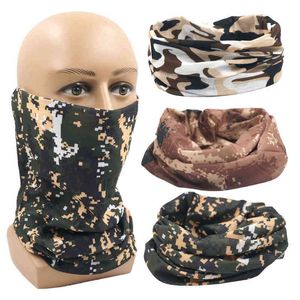 Camouflage Style Bandana Scarf Digital Print Outdoor Bandana Jazda Usta Ochrony Nos Scarves Neck Getry Rowerowa Okładka Y1229