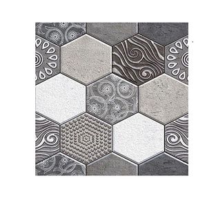 Geometric hexagon Tile Stickers For Bathroom Kitchen Wallpaper Waterproof Self-adhesive DIY Wall Sticker Home Decor Decal 300x300mm