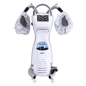 Salon Ozone Hair Steamer z 2 czapkami dla 2 osób Użyj w tym samym czasie i Anion Procesor Precytor Offort Ofled Care Accelerator Stand Up Base Salon Spa Spa