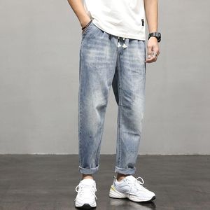 Homens jeans 2021 primavera nova calça jeans solta homem calças retas moda personalidade cowboys