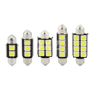 5050 SMD CANBUS 31mm 36mm 39mm 41mm Festoon Dome Light för bilinteriörkarta Lampor Lampa Vit 3SMD 4SMD 8SMD