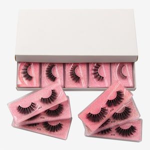 Natural Thick 3D False Eyelashes Soft & Vivid Curling Handmade Reusable Fake Lashes Makeup Accessory For Eye Full Strip Lash Light Easy To Wear 10 Models DHL Free