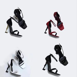 Designers Sandals High-klack Saint Laurent Luxurys Designers Shoes Paris Dress Classics Women's High Heels Sandaler Casual Shoewedding Bottoms With Box Size 34-41