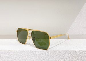 Óculos de sol verde de ouro 1012s sunnies moldura quadrada moldura de metal moda óculos de sol lunettes de soleil proteção uv com caixa