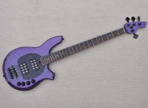 4 Строки Фиолетовая электрическая бас-гитара с активной цепью, фрета розового дерева, 24 лада, может быть настроена в соответствии с запросом