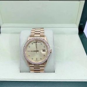 Rörelse Rolaxes Titta ren 41mm Mekaniska armband Mens Diamond Bezel Luxury Gold Rostfritt Steel Watches Original L