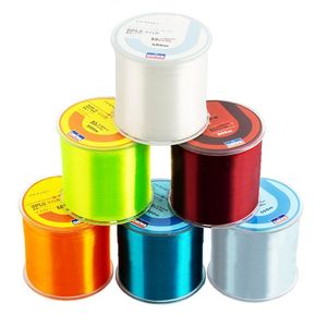 Linha de Trança 500m Nylon Pesca Japonês Monofilament Super Forte Rocha Mar / Água Fresco Enfrentar Bulk Spool 6 Cores