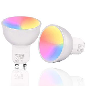 APP Control WiFi Smart LED RGB Lamp E27 GU10 GU5.3 Light Supports Amazon Alexa Google Home Voice Control Adjustable Lights Bulb