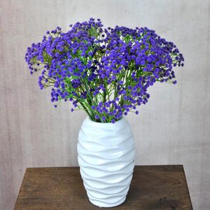 Kwiaty dekoracyjne Wieńce 1 pc DIY Sztuczny Kwiat Gypsophila Fałszywy Silikonowa roślina Do Wedding Home Party Dekoracje 5 Kolory