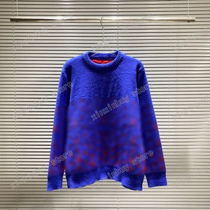 21ss Designers Sweaters luxury Mens Womens Gradient letter jacquard Man Paris Fashion Tee Top Quality Tees Street long Sleeve luxurys yellow red