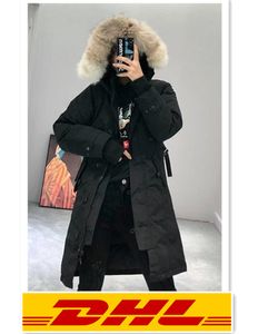 Ms Style Canada Winter Top Dames Homme Jassen Chaquetas Parka Bovenkleding Big Real Wolf Fur Hooded Fourrure Manteau Down Jacket Jas H