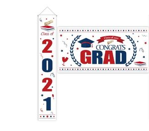 Graduation Decorations Flagga Backdrop Banner Grad Grattis Party Supplies Hängande flaggor Yard Decor Signs Booth Props V2