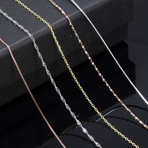 S925 Sterling Silver Necklace for Women Simple Fashion Snake Chain Elegant Female Jewelry Q0531