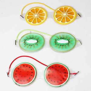 Ice Gel Eye Mask Cold Compress Cute Fruit Shaped Gel Eye Fatigue Relief Cooling Eye Care Relaxation Tools