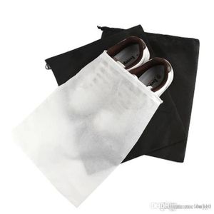 Travel Drawstring Shoe Storage Bag Non-woven Thicken Tote Household Dust-proof Shoe Bag Pouch Black White Shoes Organizer Case XVT1652