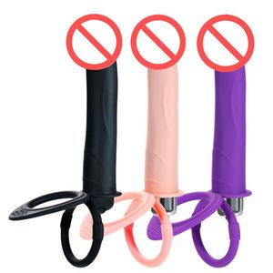 Silikon Penis Yapay Penis Vibratör Yüzük Anal Plug Bullet Vibratörler G Spot Masajı Çift Için Seks Oyuncakları