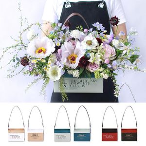 Gift Wrap Portable Flower Box Waterproof Paper Handy Bag Kraft Handbag Wedding Party Rose Basket Packaging For Candy Cake Birthd