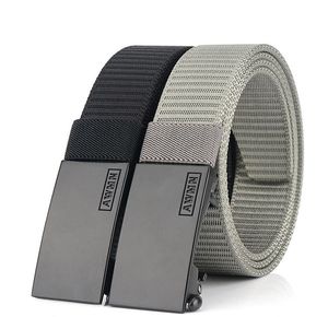 Mężczyźni Pas Tactical Wojskowy Stop Klamra Nylon Webbing Pasek Waist Paintball Policja Armia Paski Paski Automatyczne wysokiej jakości